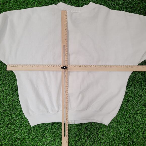 Vintage 80s MOD Track Jacket Women Large 22x22 Crop Boxy USA - Picture 4 of 13